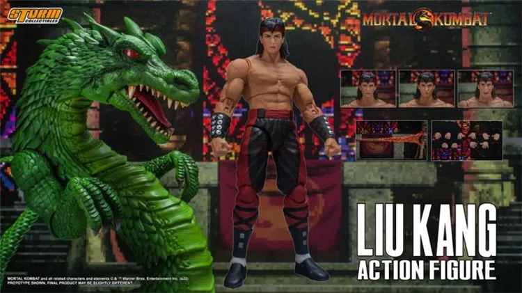 В присъствието на Оригинални играчки St Буря Mortal Kombat Liu Kang Фигурка на герой от Аниме Колекция от Играчки Модел - 5