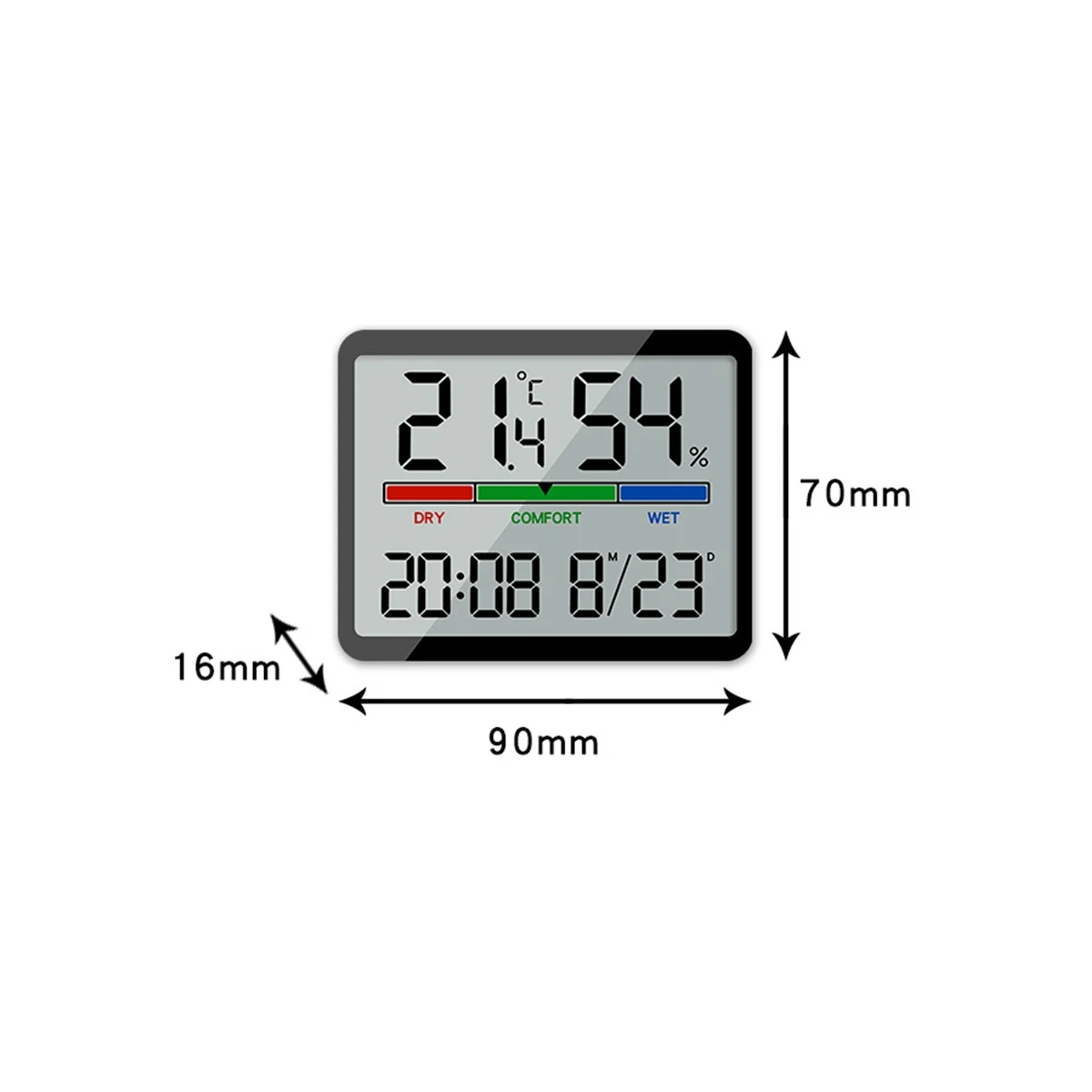 Digital alarm clock, измерване на температура и влажност на въздуха, часовници, Мултифункционален домашен електронен будилник за помещения-A - 0