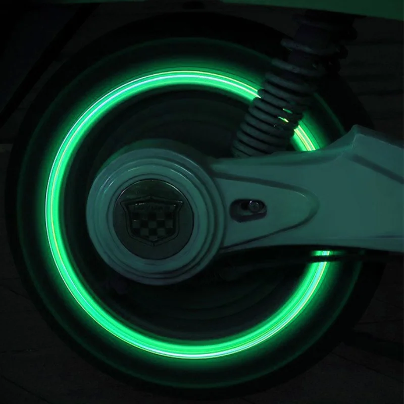 4 бр. Автомобилни светещи капачки за вентили на гуми с флуоресцентным на нощното сияние за гуми за автомобили Маркуч за изпомпване на гуми за мотоциклет капачка на вентила Gr - 3