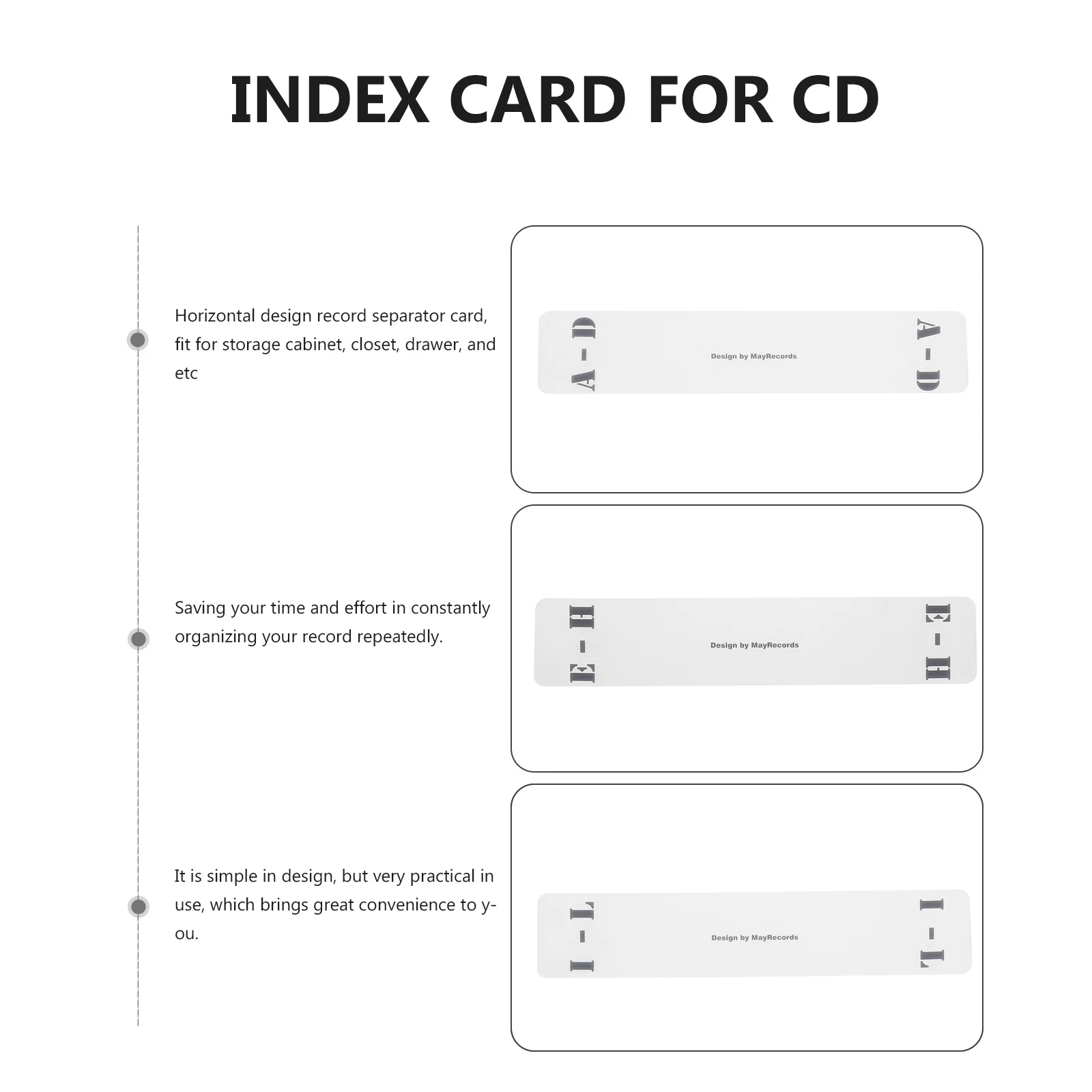 6 Бр Картичка Сортиране на записи на CD Index Алфавитные Раздели Хоризонтално Класификация на Етикети, Прозрачни Cd-та Категория A-Z Съхранение На рафт - 2