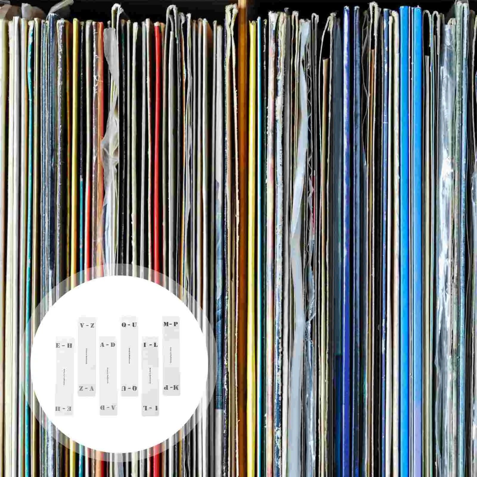 6 Бр Картичка Сортиране на записи на CD Index Алфавитные Раздели Хоризонтално Класификация на Етикети, Прозрачни Cd-та Категория A-Z Съхранение На рафт - 3