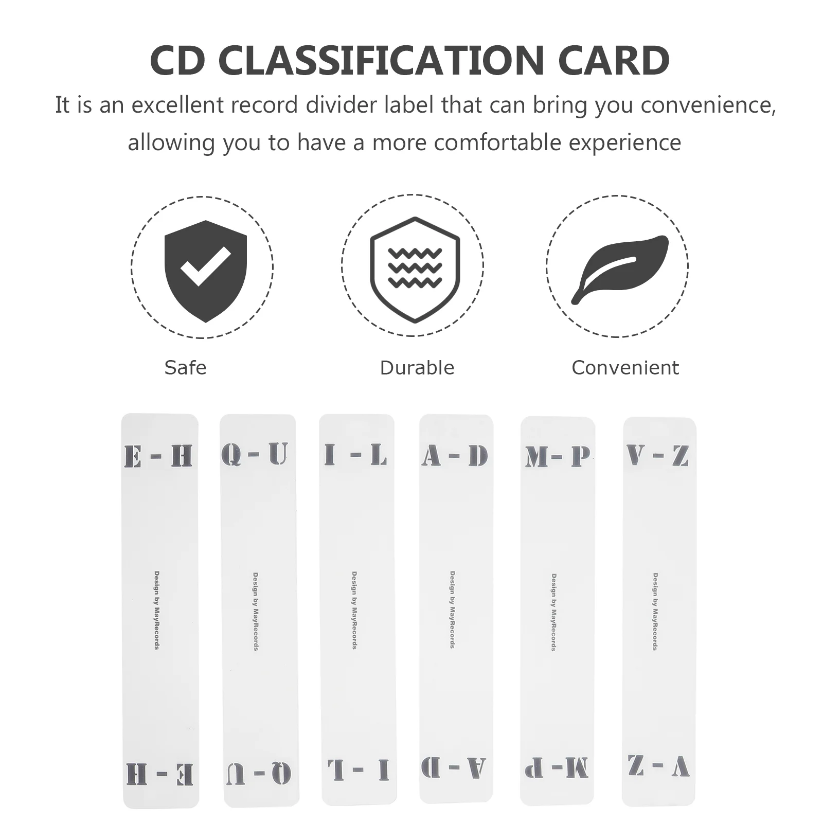 6 Бр Картичка Сортиране на записи на CD Index Алфавитные Раздели Хоризонтално Класификация на Етикети, Прозрачни Cd-та Категория A-Z Съхранение На рафт - 5