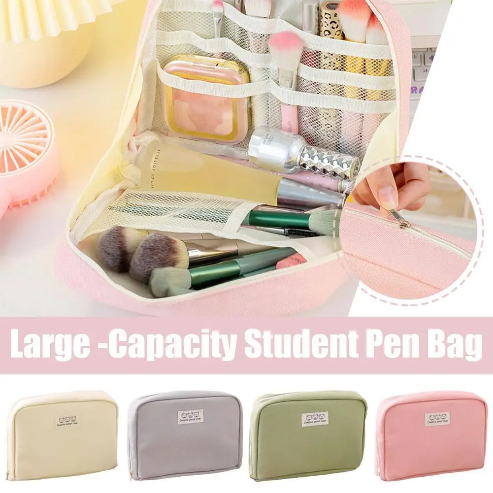 Класификация на студентски чанти за по-малките ученици с голям капацитет, по-Големи офиси, чанта за съхранение на химикалки, нивото на грим, M0o6 - 2