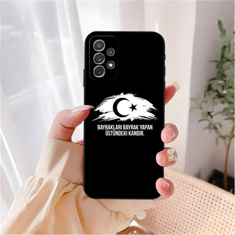 Калъф за мобилен телефон с Флага на Турция Samsung A01 A11 A12 А02 A21 A22 A20 A10 S A5 A6 A7 2018, Черен Мек Силиконов Калъф - 4