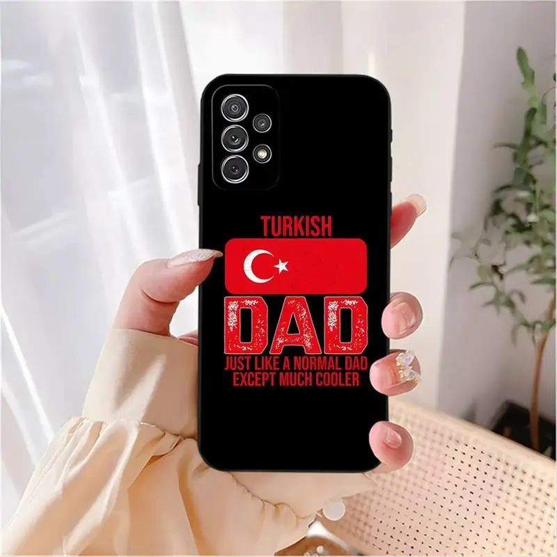 Калъф за мобилен телефон с Флага на Турция Samsung A01 A11 A12 А02 A21 A22 A20 A10 S A5 A6 A7 2018, Черен Мек Силиконов Калъф - 5