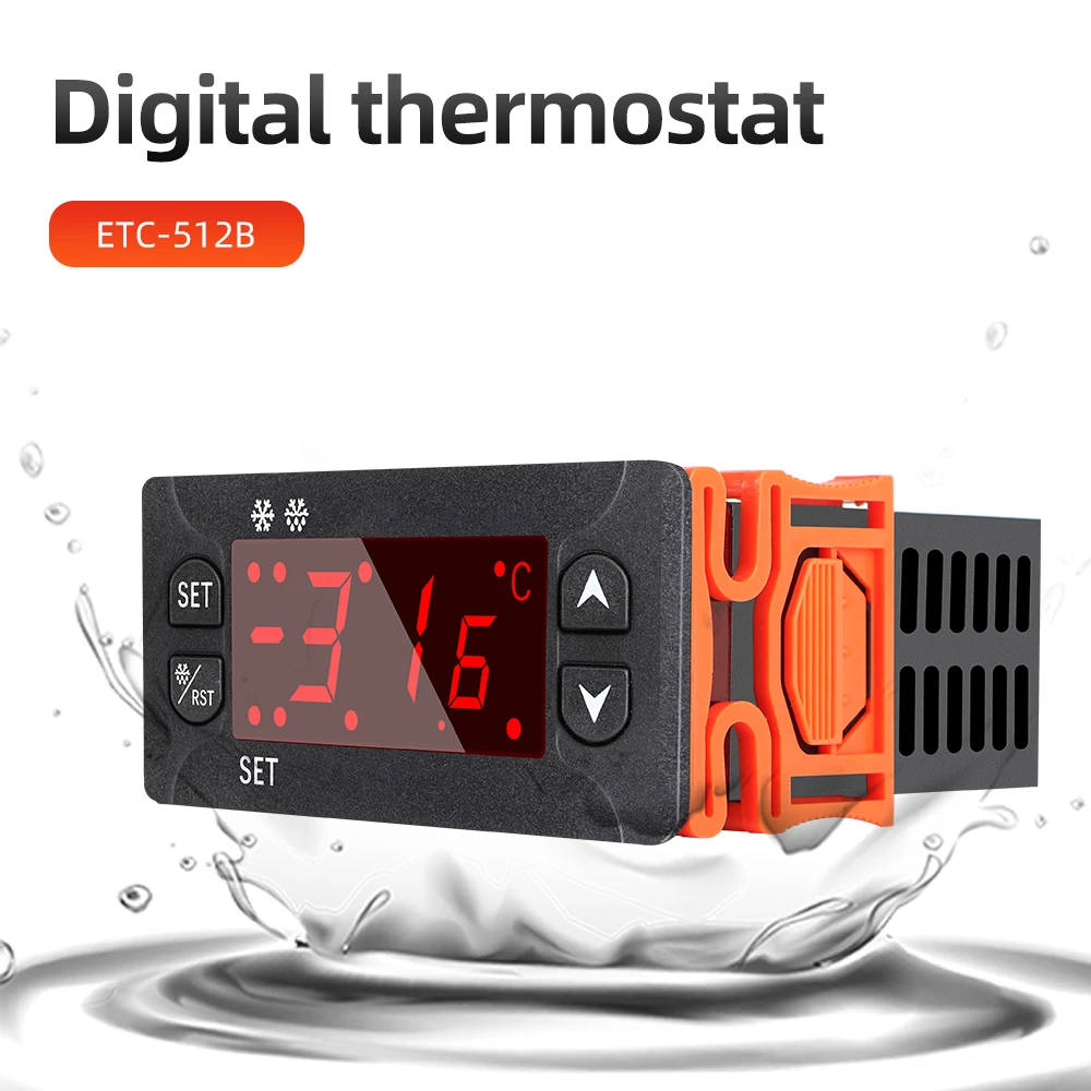 Цифров Регулатор на температурата Термостат Терморегулятор инкубатор Релета LED 10A Отопление Охлаждане и Т.Н.-512B 12V 24V 100V 220V - 1