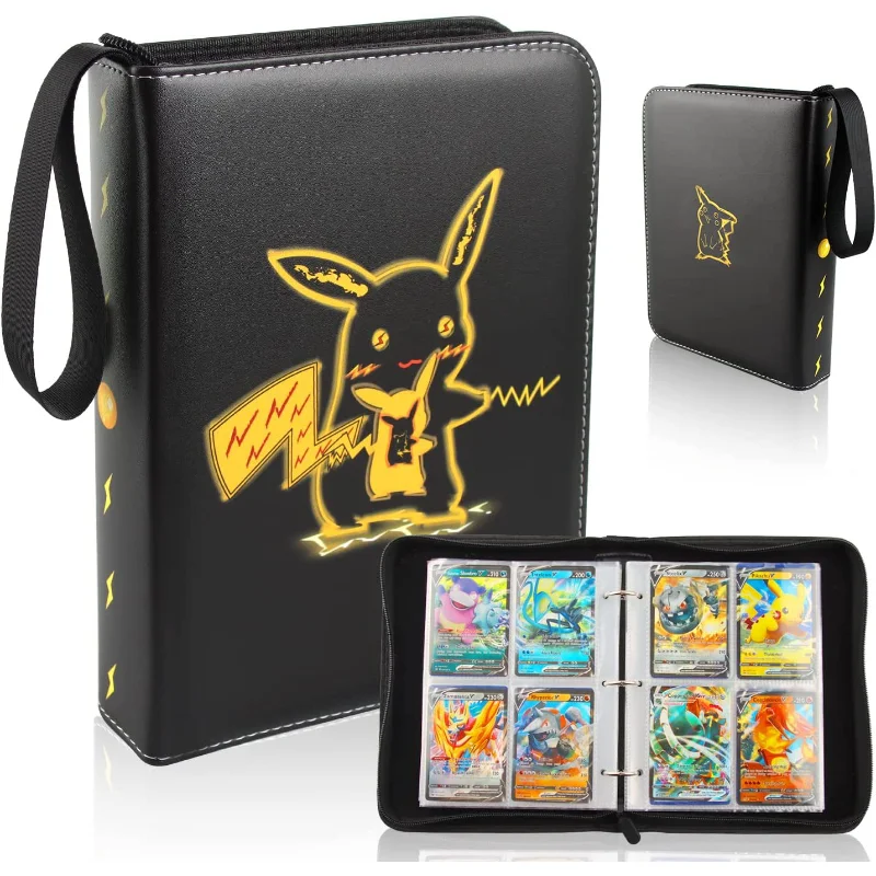 400шт Албум Pokemon Държач За Карти Обвързващи Коллекционный Органайзер За Карти Държач За Карти Опаковката на Играчките Подарък за рождения Ден На Серията Pikachu - 5