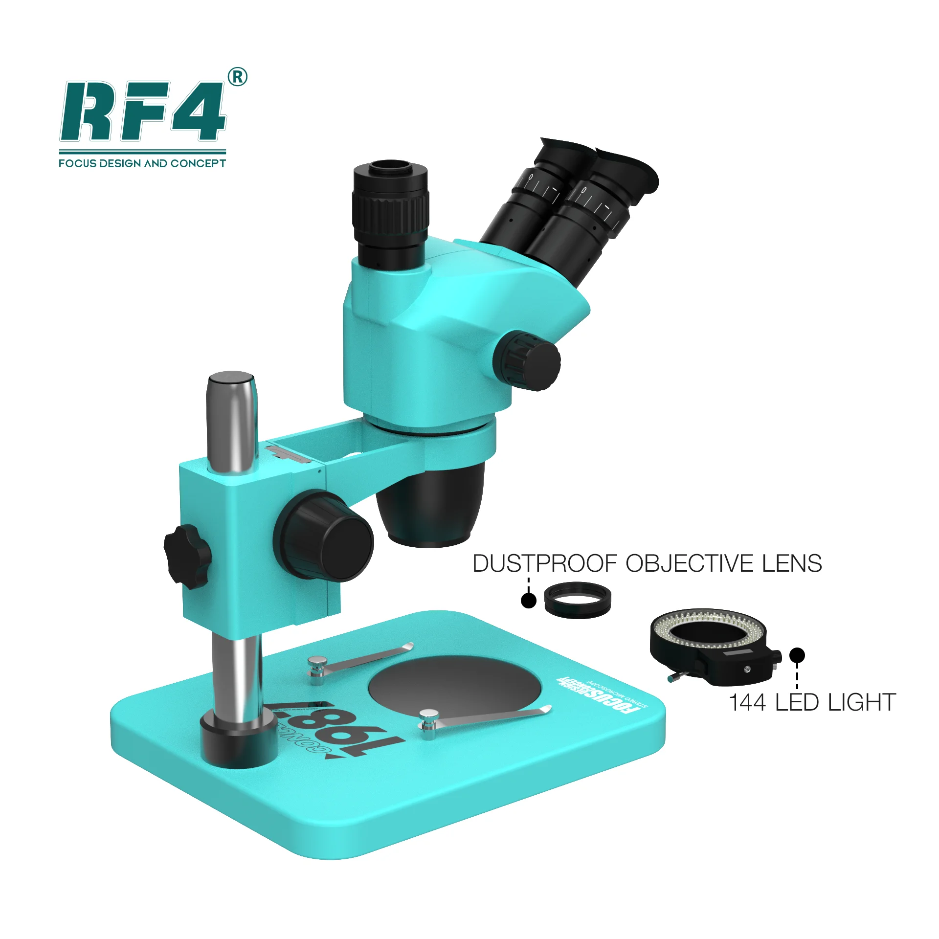 RF4 6,5-55-кратно механично увеличение на дръжката за заключване, Триокулярный микроскоп, подходящ за ремонт на мобилни телефони, оценка на бижута RF-27PRO - 4