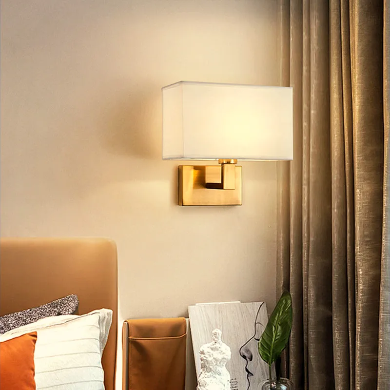 Модерният led, с монтиран на стената Лампа с Въртящ се на 360 ° Прожектором Nordic Bedroom Wall Светлина за Четене От Леглото Украса на Хола 12 W - 2