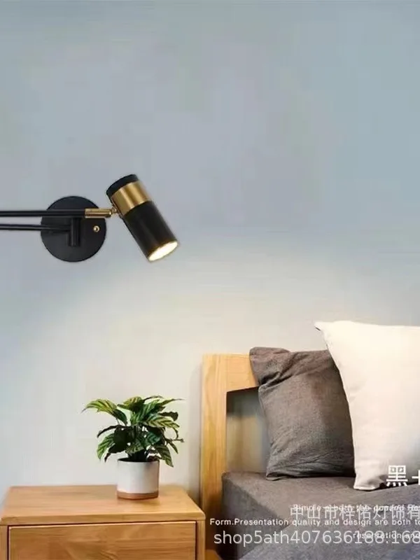 led монтиран на стената лампа nicho de parede, хубава лампа, апликация, умна легло, лампа за четене с гъши врата, монтиран на стената - 0