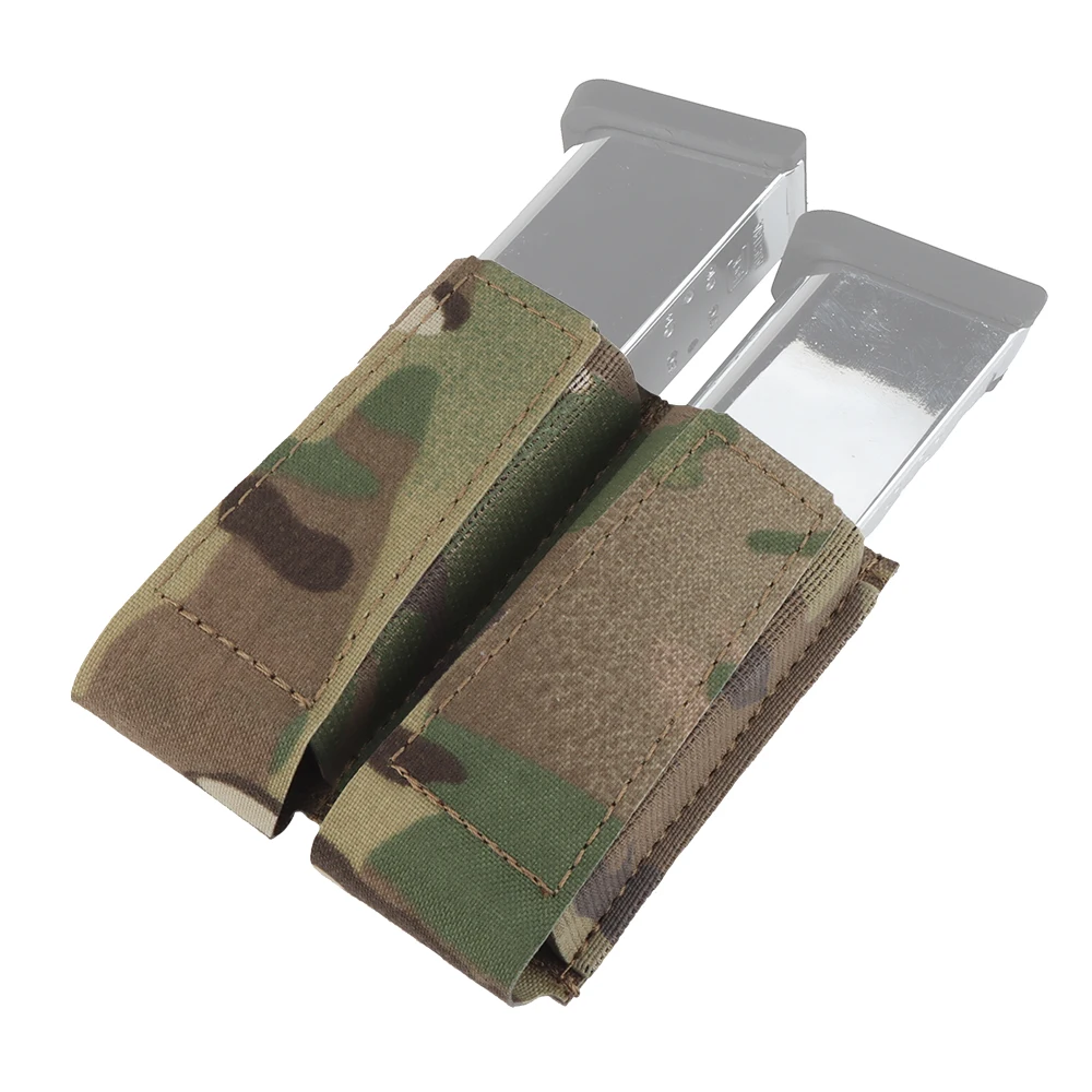 Двойна пистолетен подсумок Притежателя тактически за 9 мм подсумок за външно съхранение на инструменти, Външен калъф с ластик MOLLE Система - 4