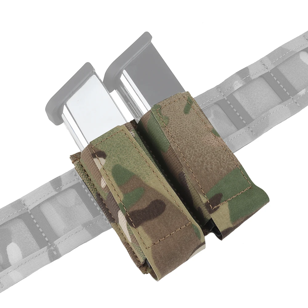 Двойна пистолетен подсумок Притежателя тактически за 9 мм подсумок за външно съхранение на инструменти, Външен калъф с ластик MOLLE Система - 5