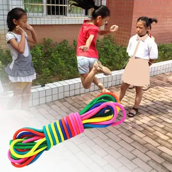 Привлекателна игра с въже за скачане от полиестер, Износостойкая гумена лента, играчка с въже за скачане, надуваеми игри и развлечения