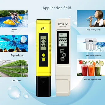 Домакински Тестер за PH Pen Water Tester точност ръководят Инструмент За Тестване на Качеството на Водата Цифров Измерител на PH За Кухня Аквариум на Басейна