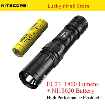 Фенерче NITECORE EC23 1800 Лумена EDC Outdoor Search XHP35 HD E2 LED Strobe Висококачествен Фенер С батерия 2500 ма Hunt