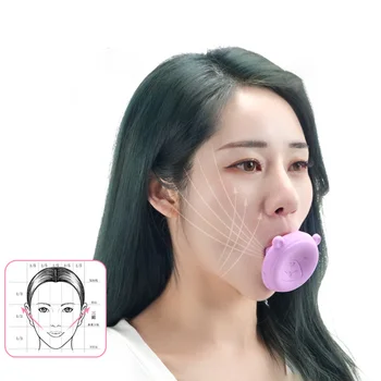 Средство за отслабване лицето 3D Силикагелевый симулатор за уста и челюст, двойна Брадичка, V-образен Лифтинг на лице, средство за грижа за лицето против бръчки, издухани дишане