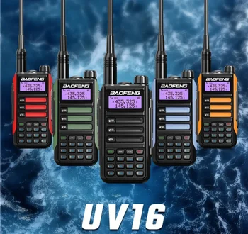 Преносима Радиостанция Baofeng UV16 на Далечни разстояния CB Ham Радио Двустранно Любителски УКВ Мощна Радиостанция Baofeng UV16 Уоки-Токи Hunting
