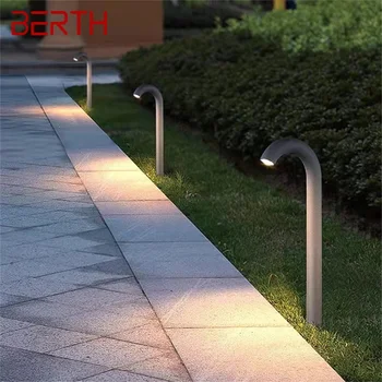 Креативен газонный лампа BERTH Nordic Уличен модерен led лампа във формата на течаща тръба Водоустойчив за домашна градина