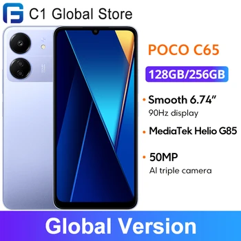 Глобалната версия на POCO C65 NFC И 128 GB/256 GB Батерия 5000 ма MediaTek Хелио G85 50 Mp Тройната помещение 6,74 