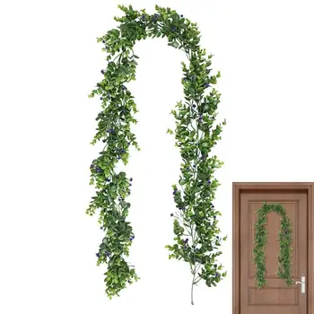 Гирлянда от изкуствена зеленина, изкуствени лозя, изкуствени листа за декор на стаята, 5,9 метра за украса на сватбена домашно плот