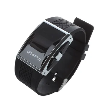 нови led часовници, луксозни модни дамски ръчен часовник, с дигитален спортен каишка за дами, часовници за рокли, часовници-всичко е черно