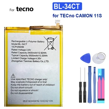 Батерия на мобилния телефон BL-34CT, 3500 mah, за TECno CAMON 11S