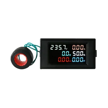 AC200-450V 100A LCD Дигитален панел Ваттметр Енергия електромера Напрежение, Волтметър Ток, Амперметър Показател Честота