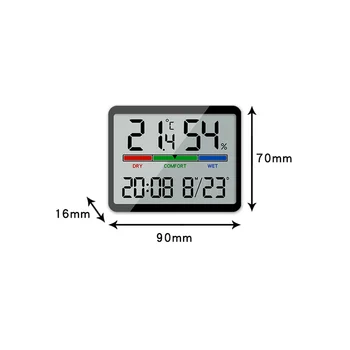 Digital alarm clock, измерване на температура и влажност на въздуха, часовници, Мултифункционален домашен електронен будилник за помещения-A