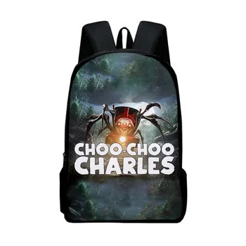 Училищен раница Choo-Choo Charles Merch, музикант, скъпа пътна чанта от плат Оксфорд, Стилна чанта с регулируема пагон.