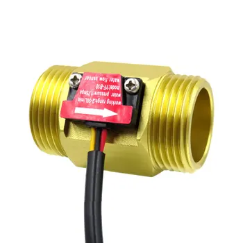 Yf безжичната-B10 1-инчов мед датчик на Хол на разхода на вода, преминете на разходомера за свързване на кабели индустриална турбини