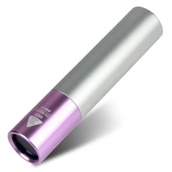 Преносим UV фенерче от алуминиева сплав 365Нм, акумулаторна батерия увеличение контролен лампа за откриване на домашни любимци, светло лилаво
