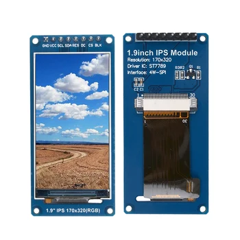 1,9-инчов IPS полноугольный TFT-дисплей 170x320 цветен дисплейный модул SPI сериен порт с висока разделителна способност ST7789 IC цветен екран