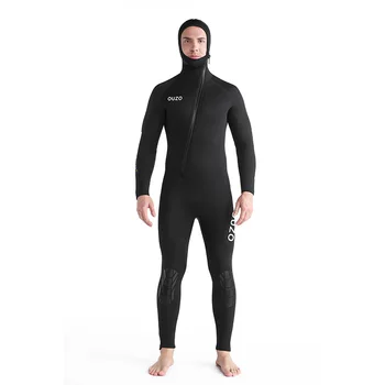 5 мм Неопреновый водолазен костюм, мъжки пълнозърнести качулки, водолазный костюм, дебели топли зимни бански костюми, облекло за гмуркане на открито, дрехи за плуване и гмуркане с шнорхел