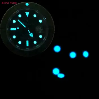 Аксесоари за часовници, 1 бр. Зелена/синя перла, подменяйки bezel-Керамични светещ точка