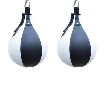 2X Боксовия магистралата топката крушовидни ПУ Speed Bag, светът бокс, круша, Отточна тръба на шарнирна връзка спидбол за упражнения, топка за фитнес