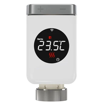 Sasha Smart Wifi Радиаторный клапан с термостатични глави, който има радиаторного клапан, Регулатор на температурата за отопление за Алекса Google Home