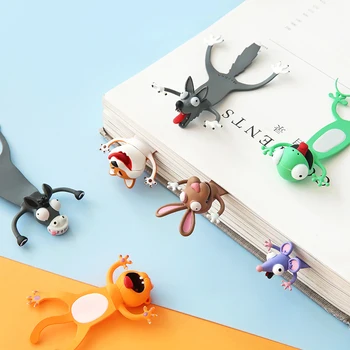 Креативна 3D Стерео полагане на Сладък cartoony маркер с животни Кавайный Котка Панда Полагане на страниците Детски подаръци, канцеларски материали, Ученически пособия