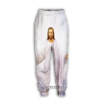 Бог е Религията на Исус Христос, Ежедневни панталони с 3D принтом, Спортни панталони, на живо спортни панталони, спортни панталони за джогинг панталони Y03