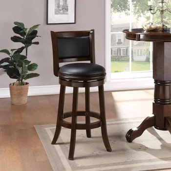2023 Нов 30-инчов с кухненски бар стол Augusta от дърво, въртящ се, за приготвяне на капучино