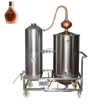 Обзавеждане за дестилиране на алкохол от неръждаема стомана и мед и червен за малка кръчма с електрически парен топъл