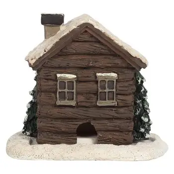 Начална ароматна горелка в селски стил, дървена барака, кадилница за тамян, Миниатюрна декоративна ароматна кадилница в рождественском стил, миниатюрни декоративна ароматна кадилница за дома