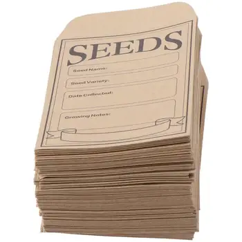 100шт Плик със семена, плик само уплътняващи крафт-пакет за съхранение на семена от цветя и зеленчуци, 3,15