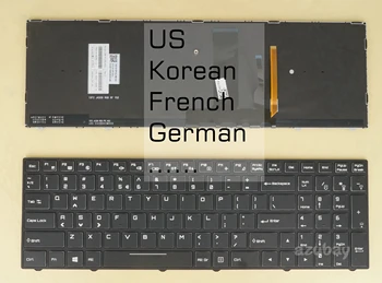 Американско-Корейска, Френска Немска Клавиатура за Clevo P955HQ1 P955HQ3 P955HR P957HP3 P957HP6 P957HR PA70HP6 PA70HP6-G PA70HS с RGB подсветка