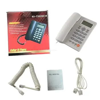 Кабелен Телефон Стационарен Телефон Стационарни Телефони с Голям Бутон за Повикване На Обаждащия се