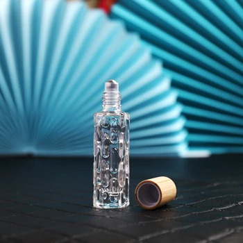 парфюмни етерични масла с обем от 10 мл 12 мл, стъклени флакони с топки-ролки, флакони за парфюми, парфюмни на колелца, флакони за пътуване, прозрачна бутилка