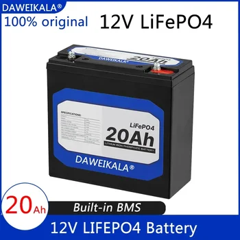Нов 12V 20Ah LiFePO4 Батерия Литиево-Желязо-Фосфатный 12V 24V LiFePO4 Акумулаторна Батерия за Детски Скутери Извънбордови Мотор Без Данък