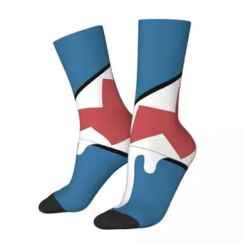 Чорапи с аниме Gawr Gura Shark Mouth Hololive за фитнес зала с 3D принтом за момчета и момичета, чорапи до средата на прасците