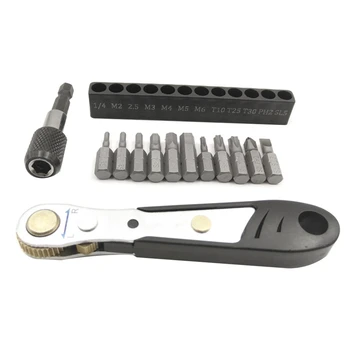 Набор от динамометрических ключове за планински велосипед, шестограмен ключ, ключове за мотора, 3/4/5/6/8 мм, сервизна розетка, инструмент за ремонт на велосипеди
