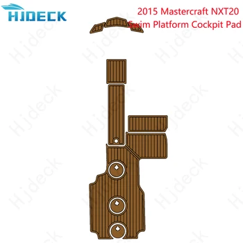 2015 Мат платформа за плуване Mastercraft NXT20, подложка за пода от пяна EVA тиково дърво, кафяв