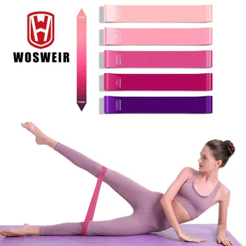 Ластични дъвка за съпротива WOSWEIR за практикуване на йога в салона, гумена лента за стягане, симулатори за кроссфита